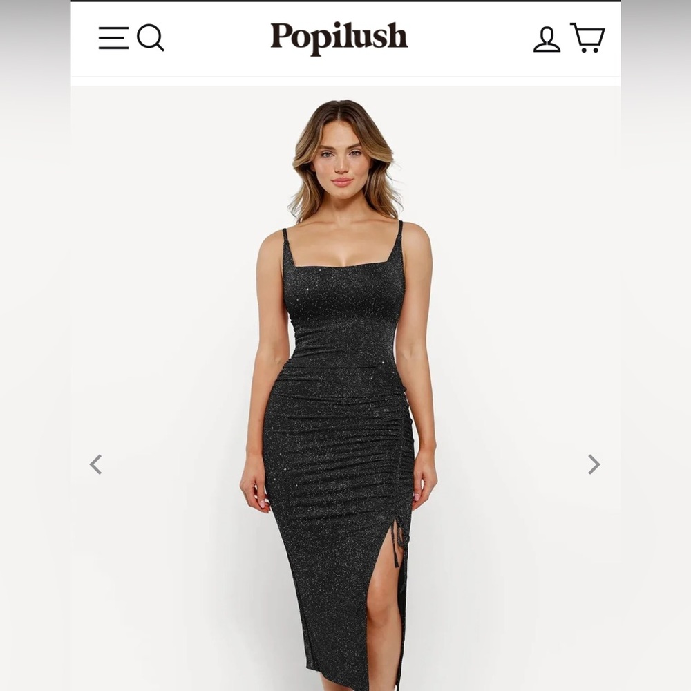 Black Glitter Dress